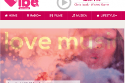 Pagina principala a site-ului Vibe FM Pagina principala a site-ului Vibe FM